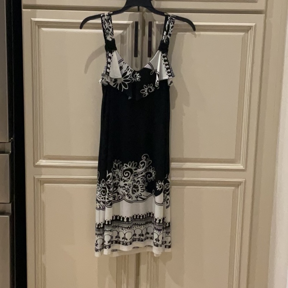 J.B.S. Black and White Midi Dress